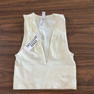 Cream/white tank stretchy from urban